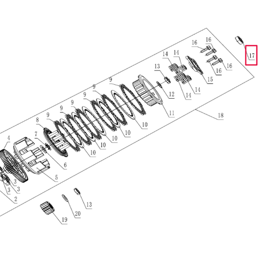[100031716] Rodamiento embrague 6000 Pitbike motor Z155 ZS190 Zongshen