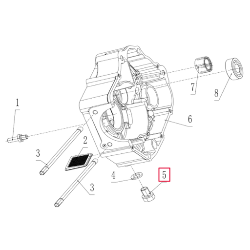 [100100331-0006] Tornillo tapón de vaciado Pitbike motor 190 Zongshen