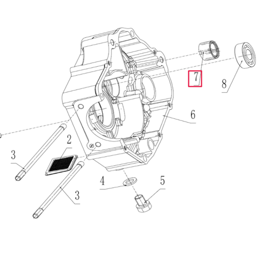 [100715964] Rodamiento de agujas cárter derecho NK16x27x12 Pitbike motor 190 Zongshen