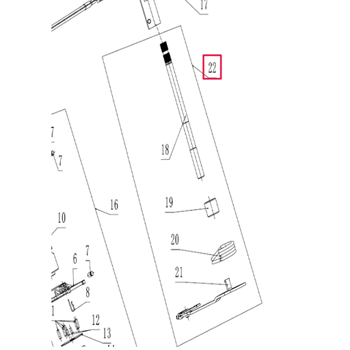 [100203866-0001] Eje pedal de cambio completo Pitbike motor 190 Zongshen