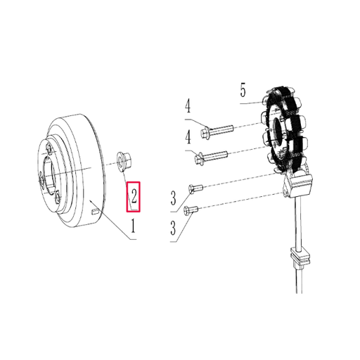 [100204698-0001] Tuerca encendido/cigüeñal Pitbike motor 190 Zongshen