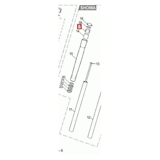 [0/000.410.5201] Tapón rosca para suspensión Showa Rieju 50 MRX / 50-125 RS2/RS3
