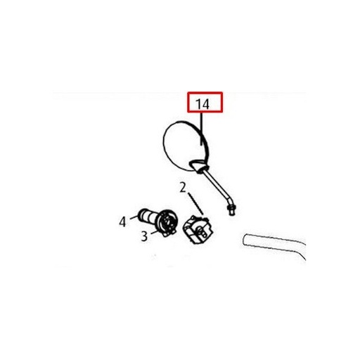 [0/000.990.4001] Retrovisor derecho Rieju Century 125 E4 2018