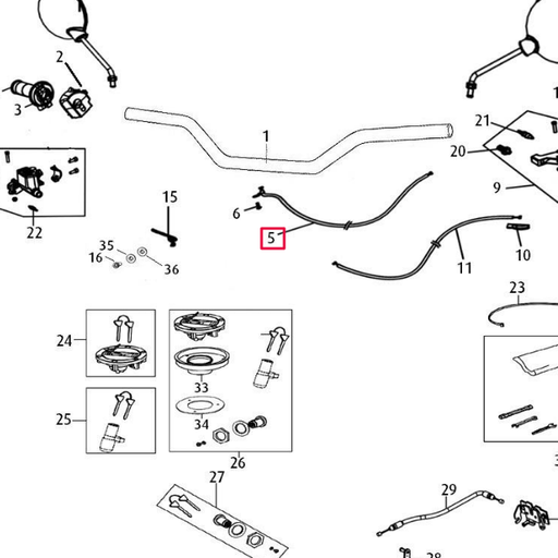[0/000.550.4000] Cable de gas Rieju Century 125 Euro 4