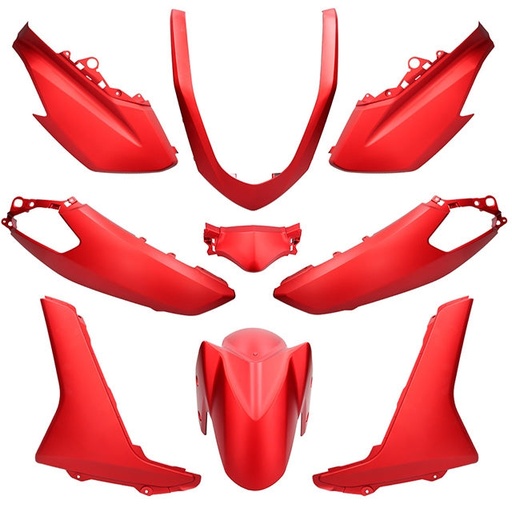 [AP55BP10.650.RM] Kit de carenados Yamaha Nmax 15-20 9 piezas Rojo Mate Metal (MDRM3) Allpro
