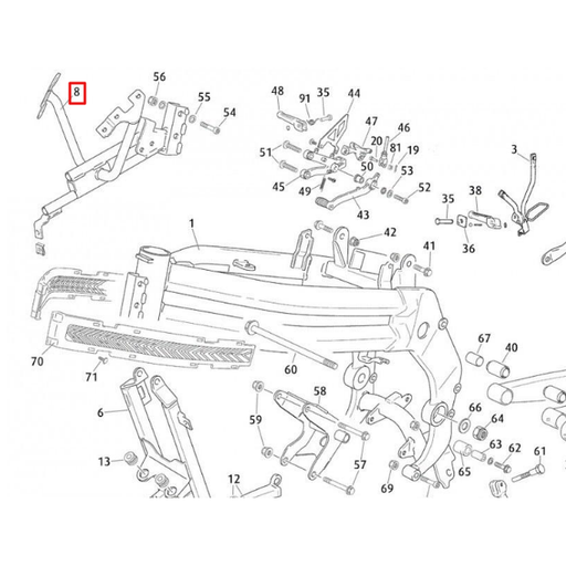 [0/000.980.7013] Soporte delantero faro y cuentakilómetros Rieju 
