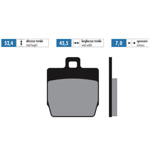 [174.0016] Pastillas de freno Polini For Race Yamaha Aerox 50cc - Orgánico