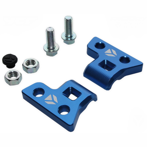 [YC110-0403-06-BL] Soporte CNC Latiguillo de freno delantero Pitbike YCF - Azul