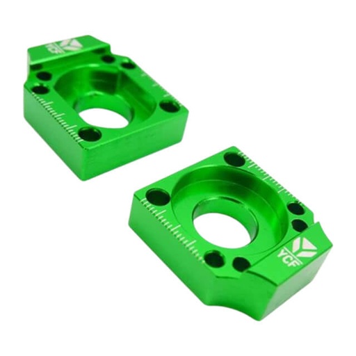 [TC12-GR] Tensores de cadena CNC Ø15 Basculante alu Pitbike YCF - Verde
