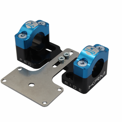 [KR321F] Torretas de manillar 28mm reforzadas KRM - Negro / Azul