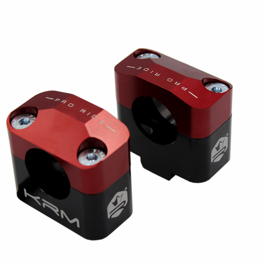 [KR465F] Torretas de manillar 28mm KRM - Negro / Rojo