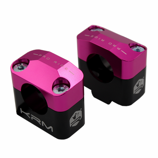 [KR468F] Torretas de manillar 28mm KRM - Negro / Rosa
