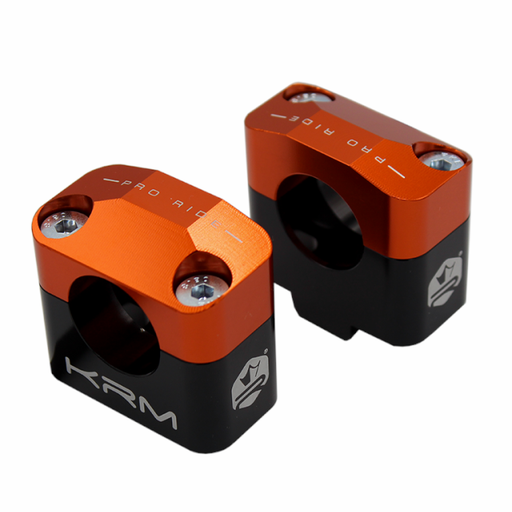 [KR471F] Torretas de manillar 28mm KRM - Negro / Naranja