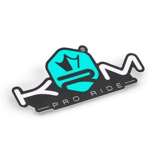 [KR573F] Pegatina KRM Pro Ride 8x4cm - Azul turquesa