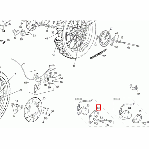 [0/000.980.7043] Soporte sensor cuentakilómetros Rieju 50-125 MRX/RS2/SMX